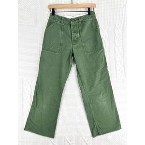 Topo Designs Women's Organic Cotton Straight Leg Utility Chinos size 2 Green